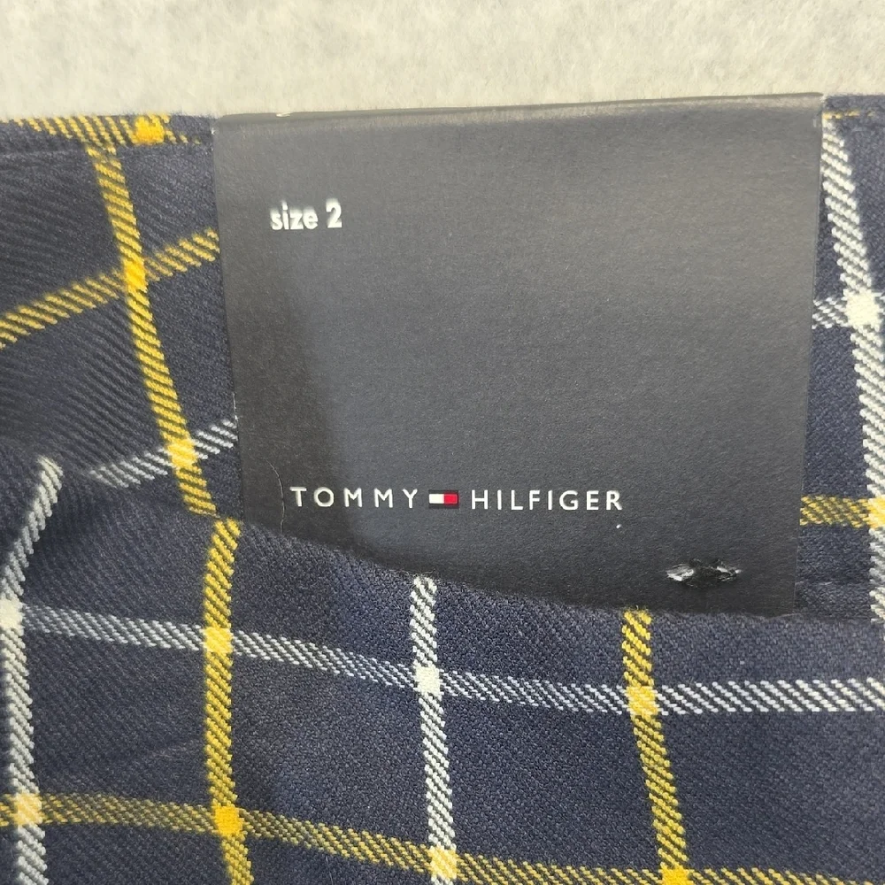 Tommy Hilfiger TH Flex Plaid Slim Fit Ankle Pants Size 2 NWT